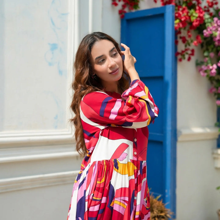MULTI COLOUR LONG DRESS