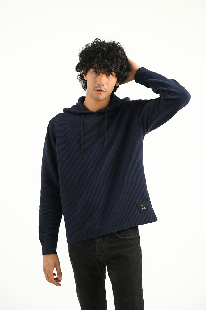 Premium Ottoman Hoodie / Navy blue