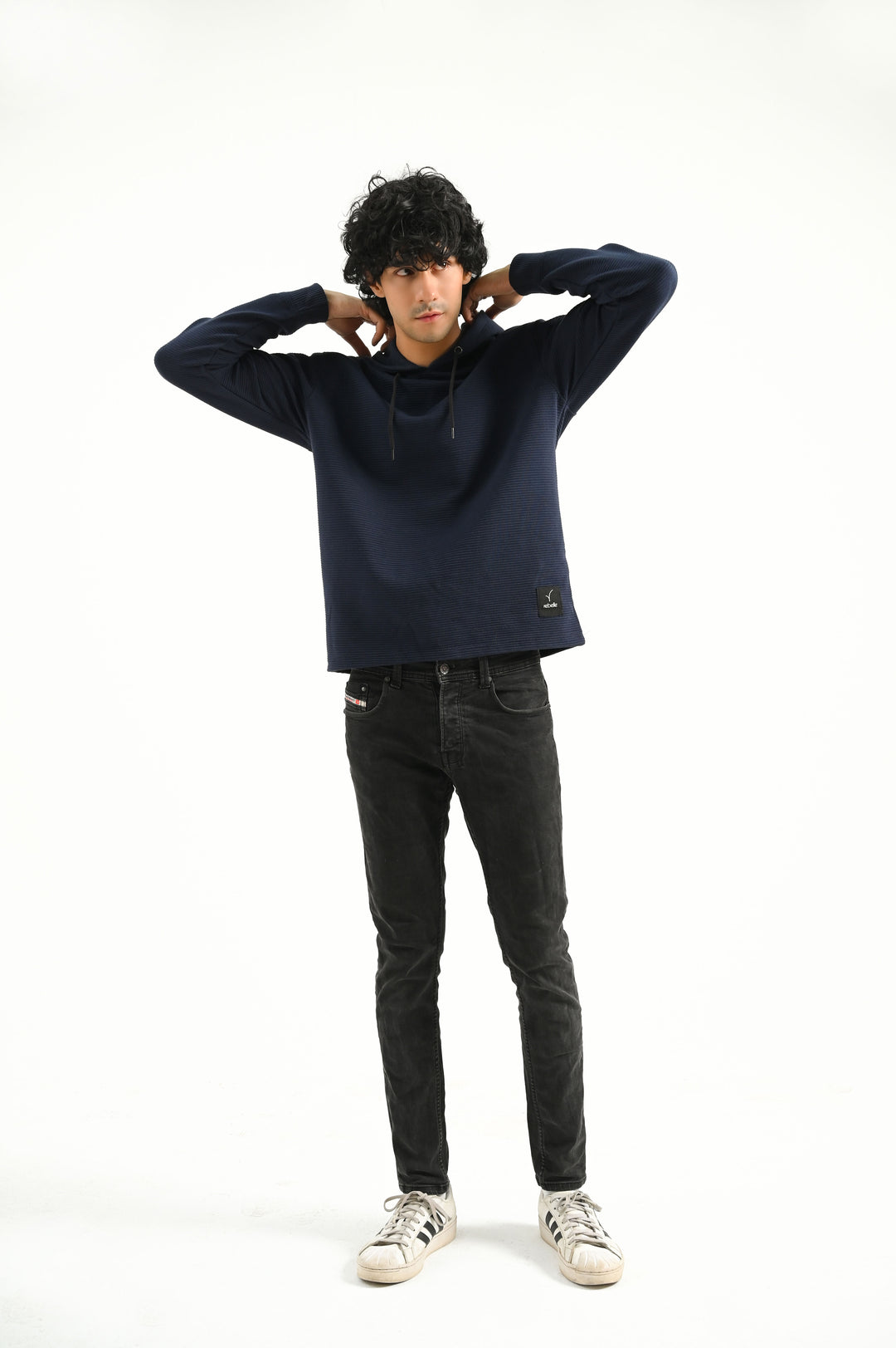 Premium Ottoman Hoodie / Navy blue