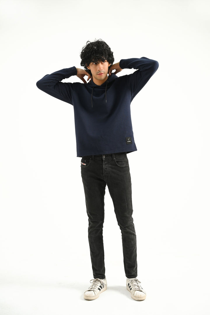 Premium Ottoman Hoodie / Navy blue