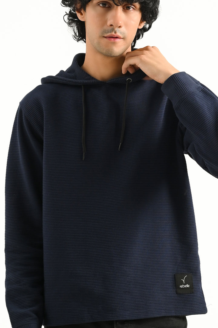 Premium Ottoman Hoodie / Navy blue