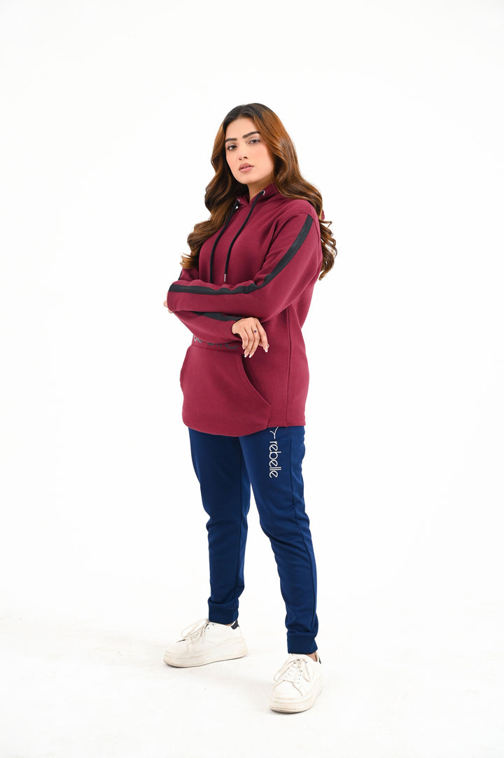 Kangaroo Pocket Hoodie / Maroon