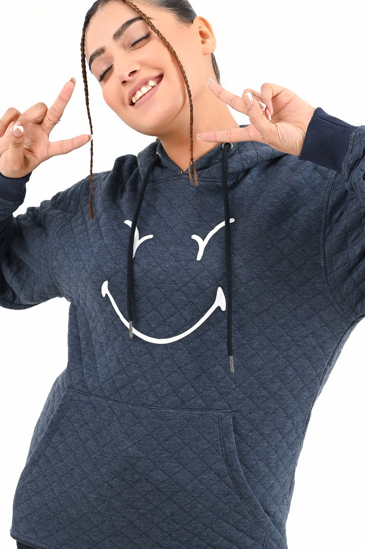 Smiley Hoodie / Charcoal
