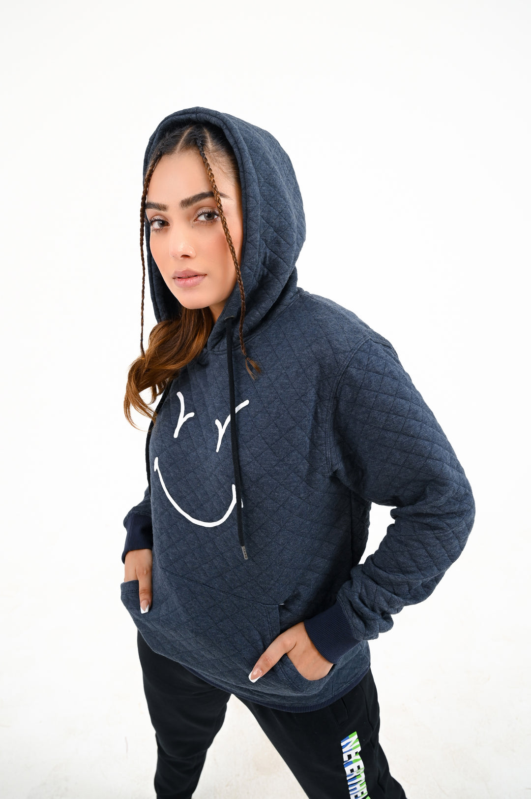 Smiley Hoodie / Charcoal
