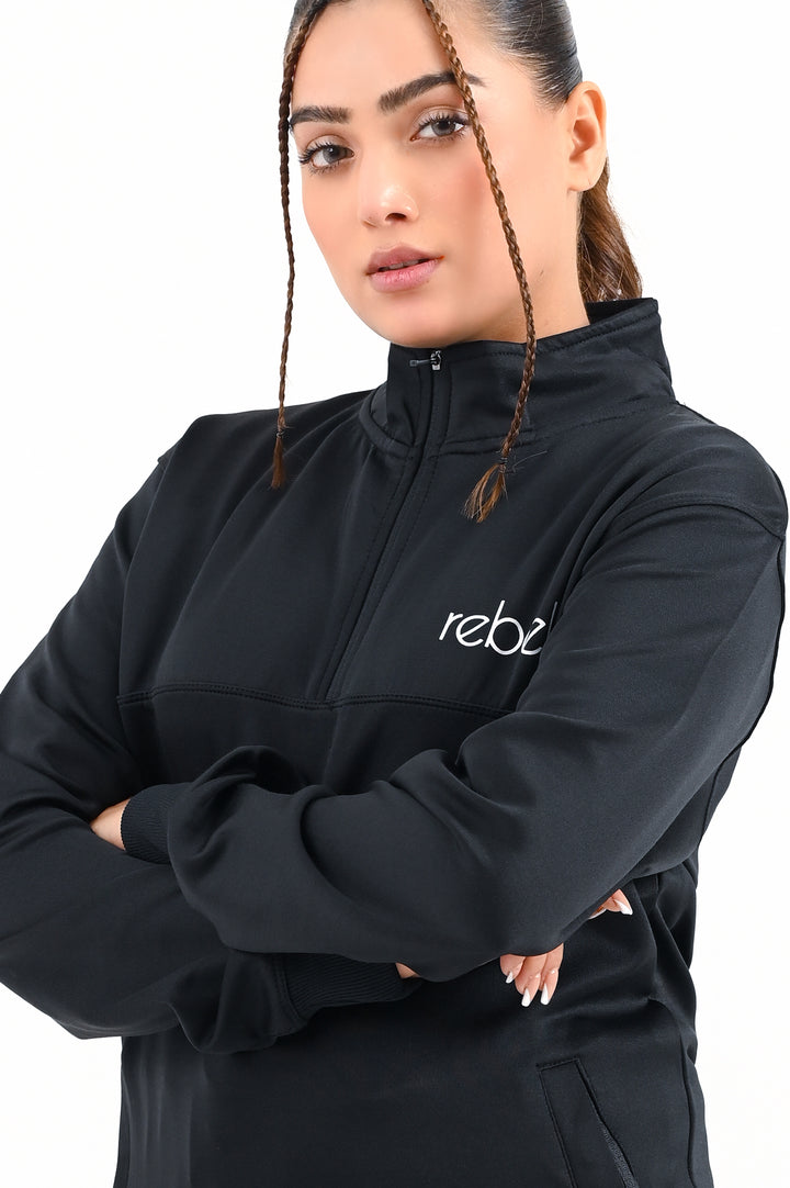 Premium MockNeck Tracksuit / Black