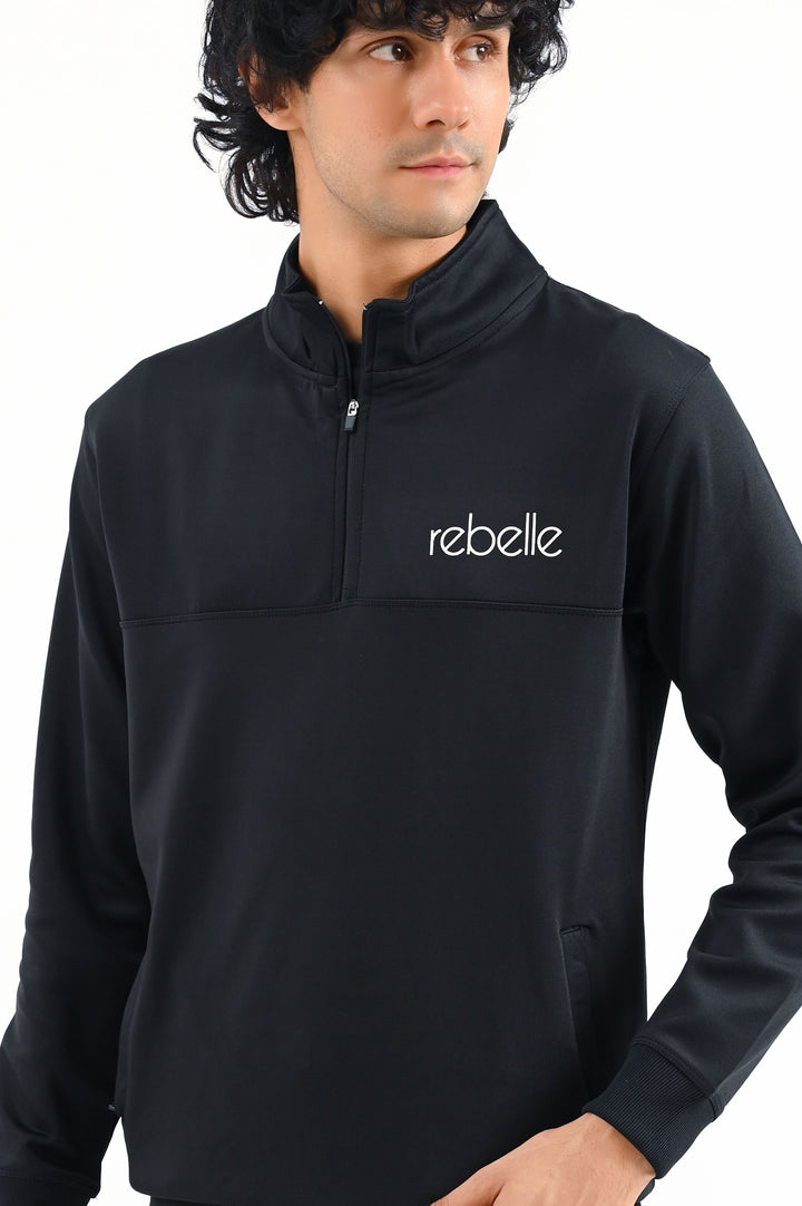 Premium MockNeck Tracksuit / Black