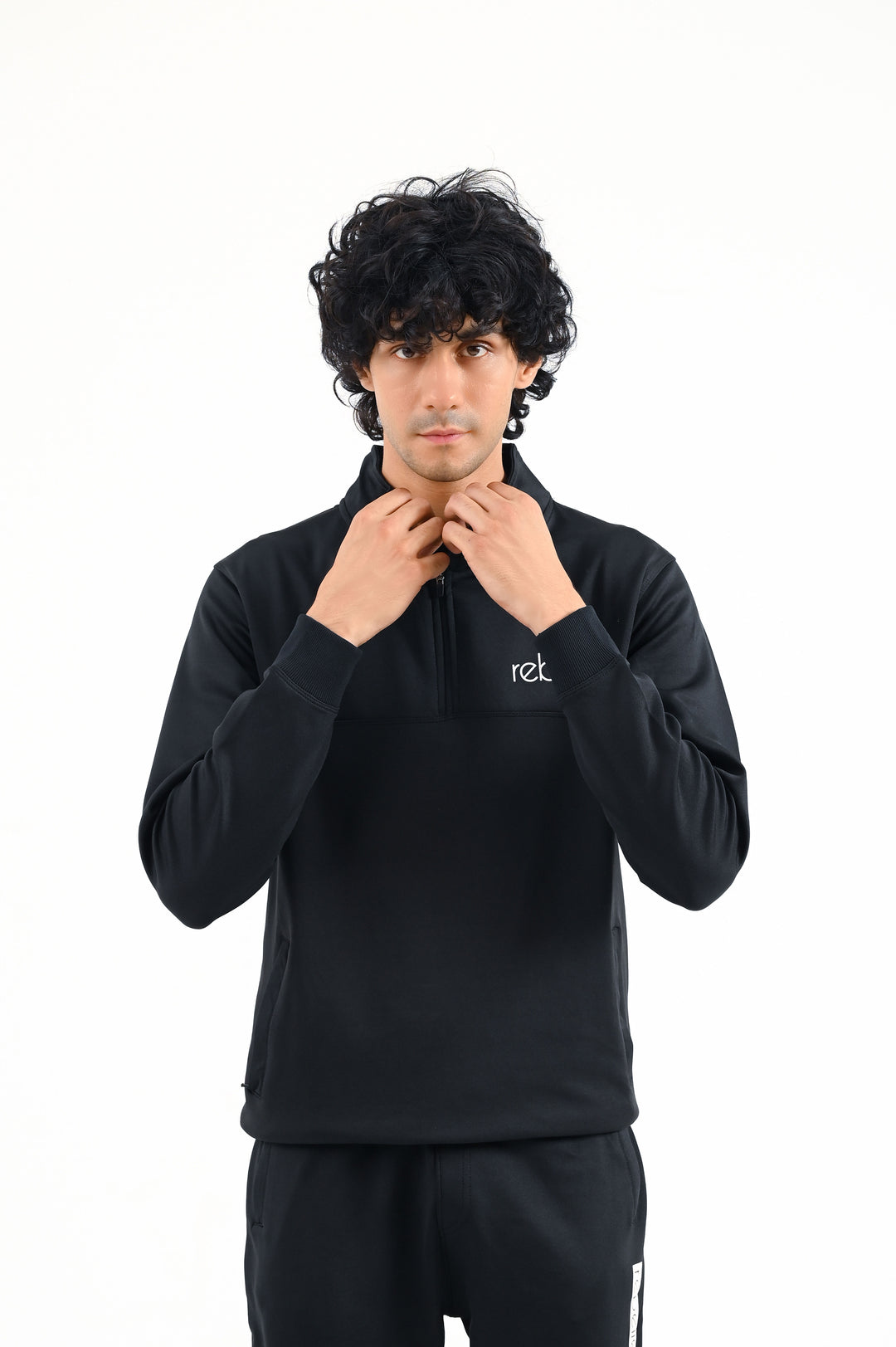 Premium MockNeck Tracksuit / Black