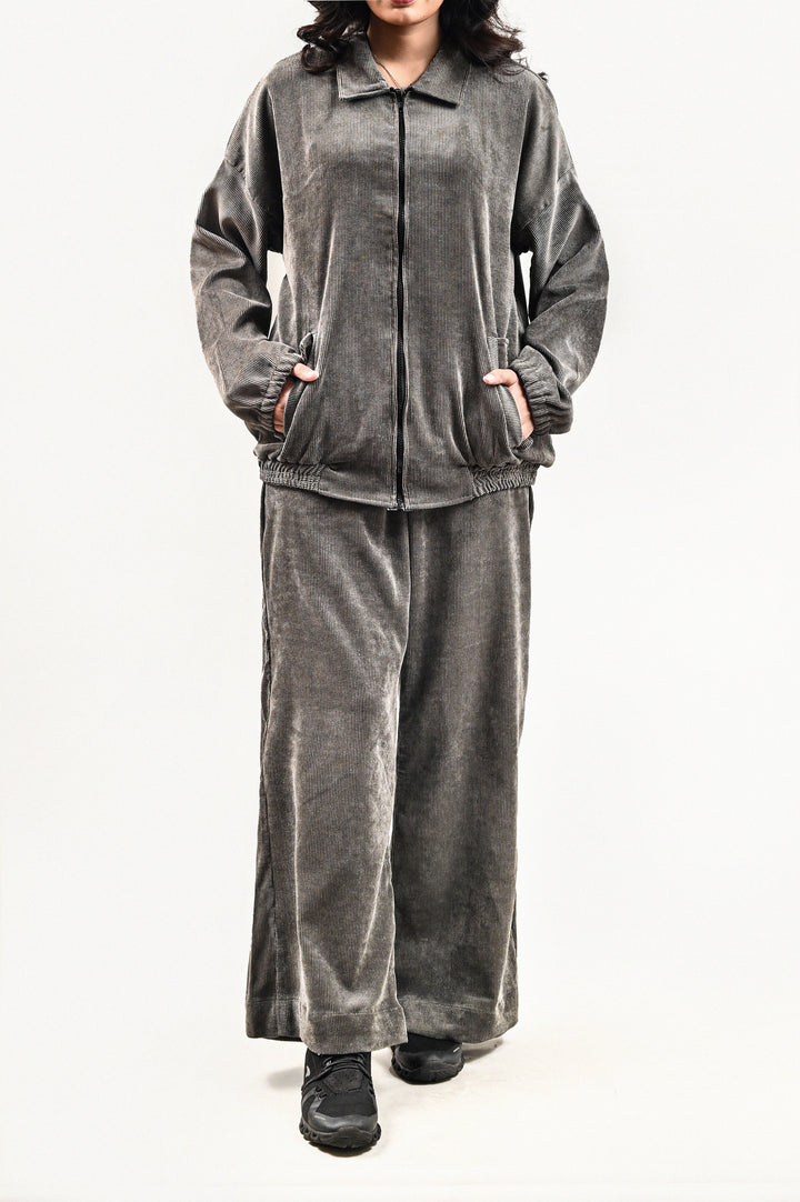 Corduroy Co-ord set-Grey