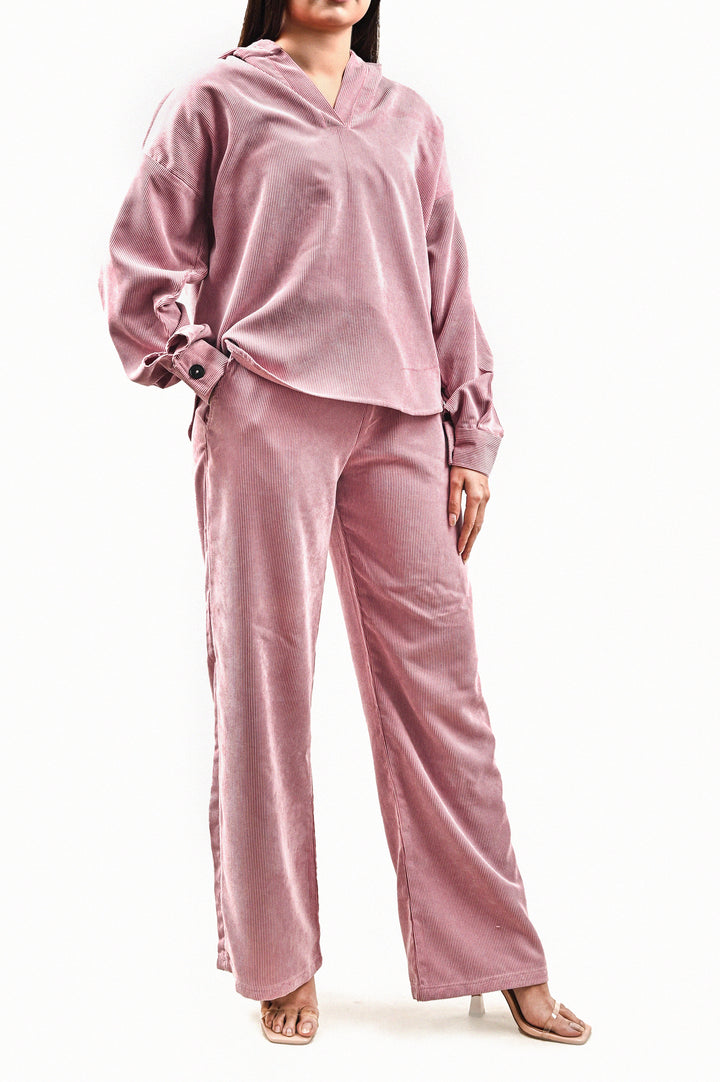 Chic Ribbed Corduroy Co-ord Set