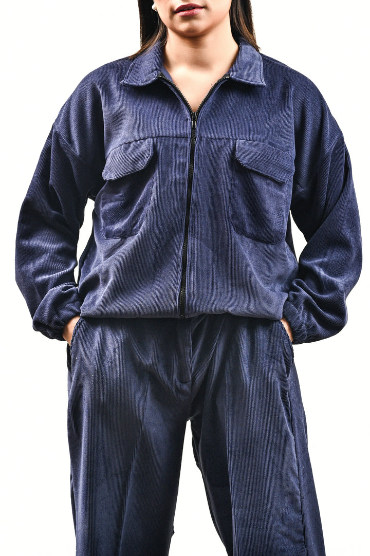 Corduroy Co-ord set-Royal Blue