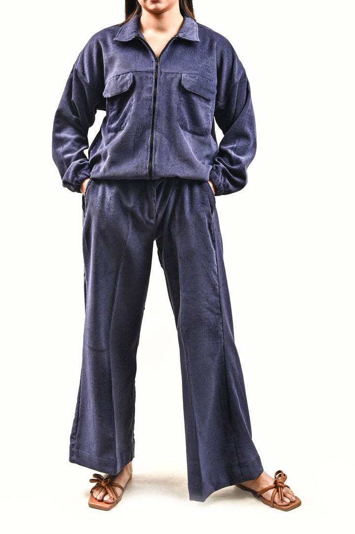 Corduroy Co-ord set-Royal Blue