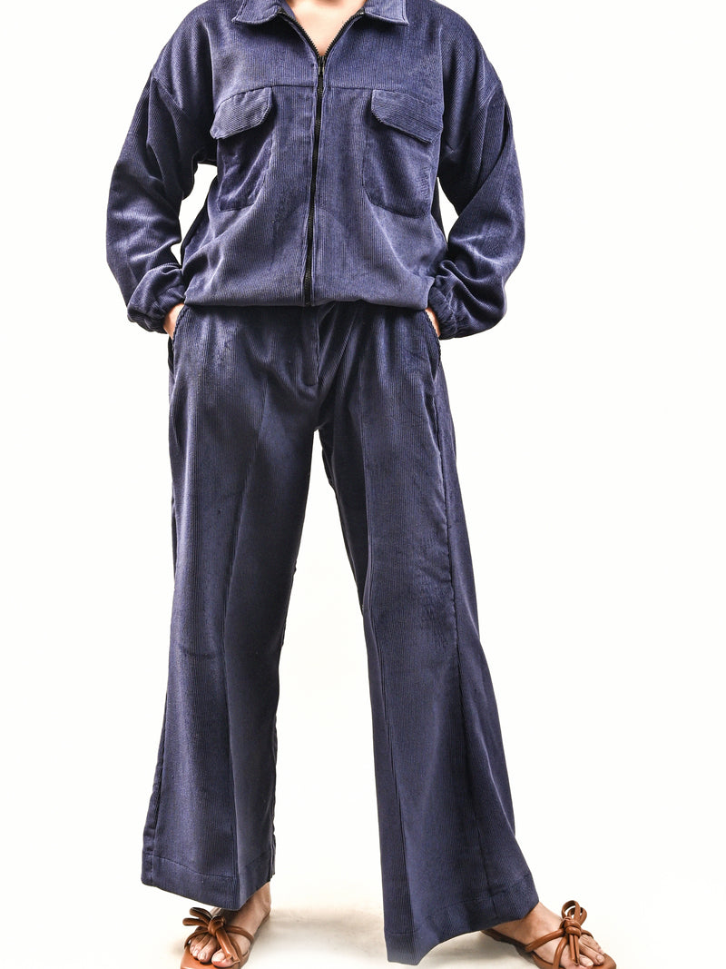 Corduroy Co-ord set-Royal Blue