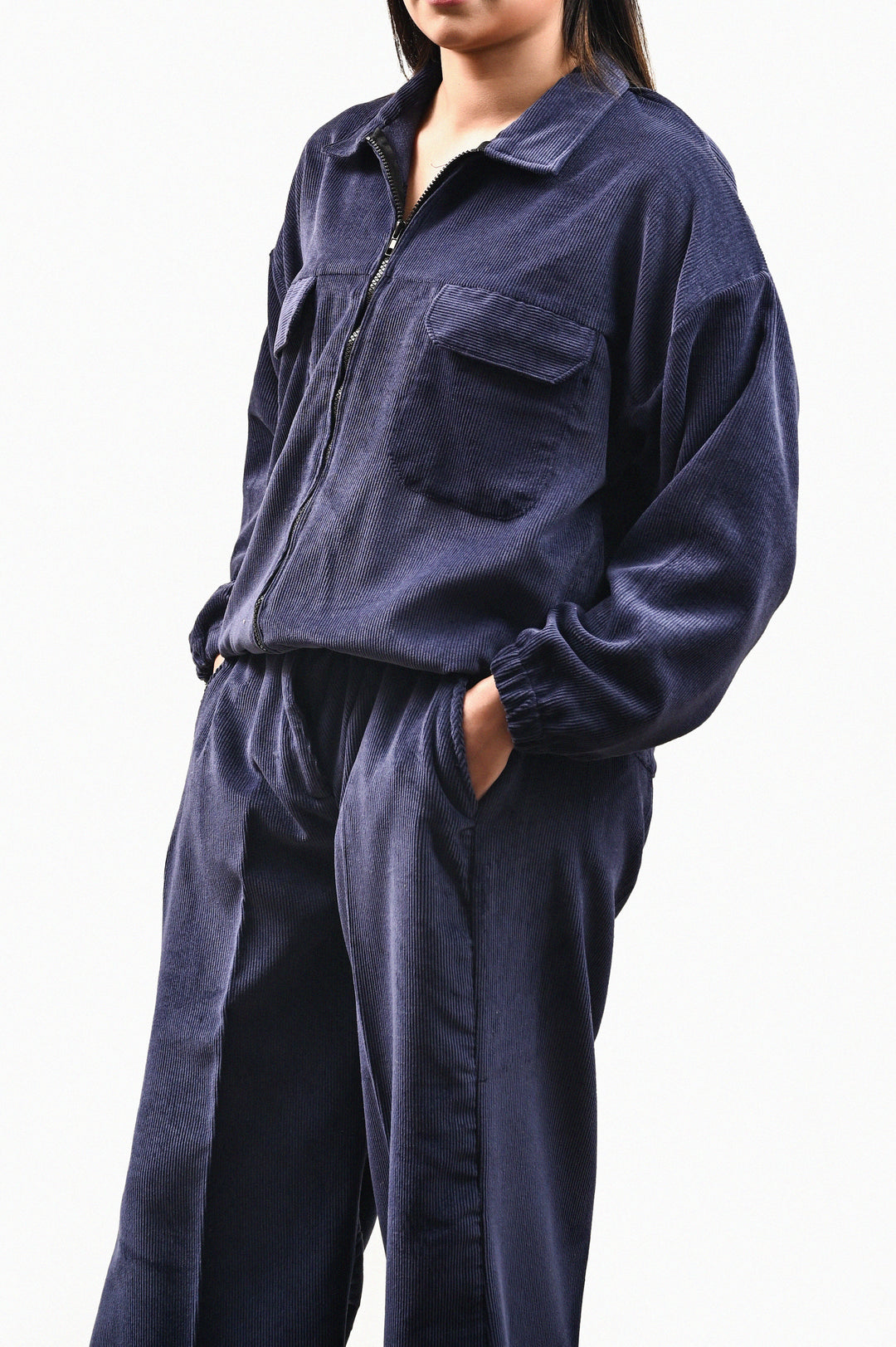 Corduroy Co-ord set-Royal Blue