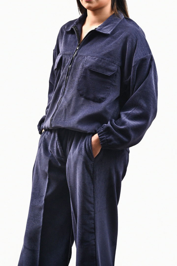 Corduroy Co-ord set-Royal Blue