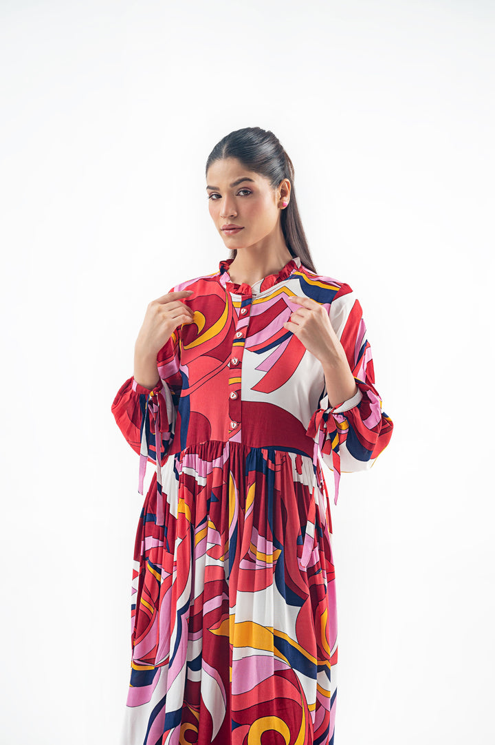 MULTI COLOUR LONG DRESS