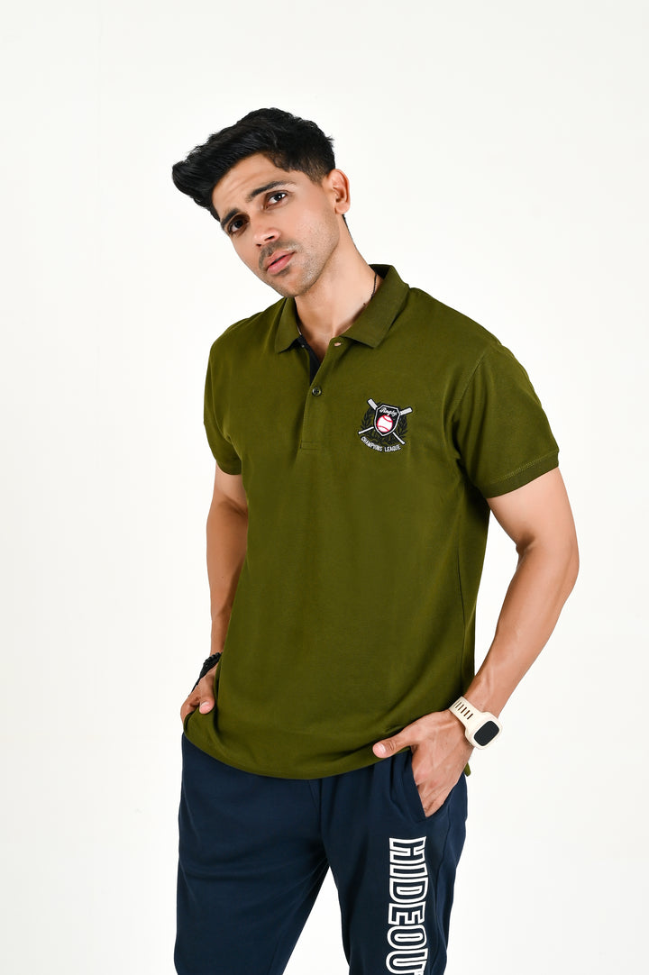 Rugby League Polo / Olive Green