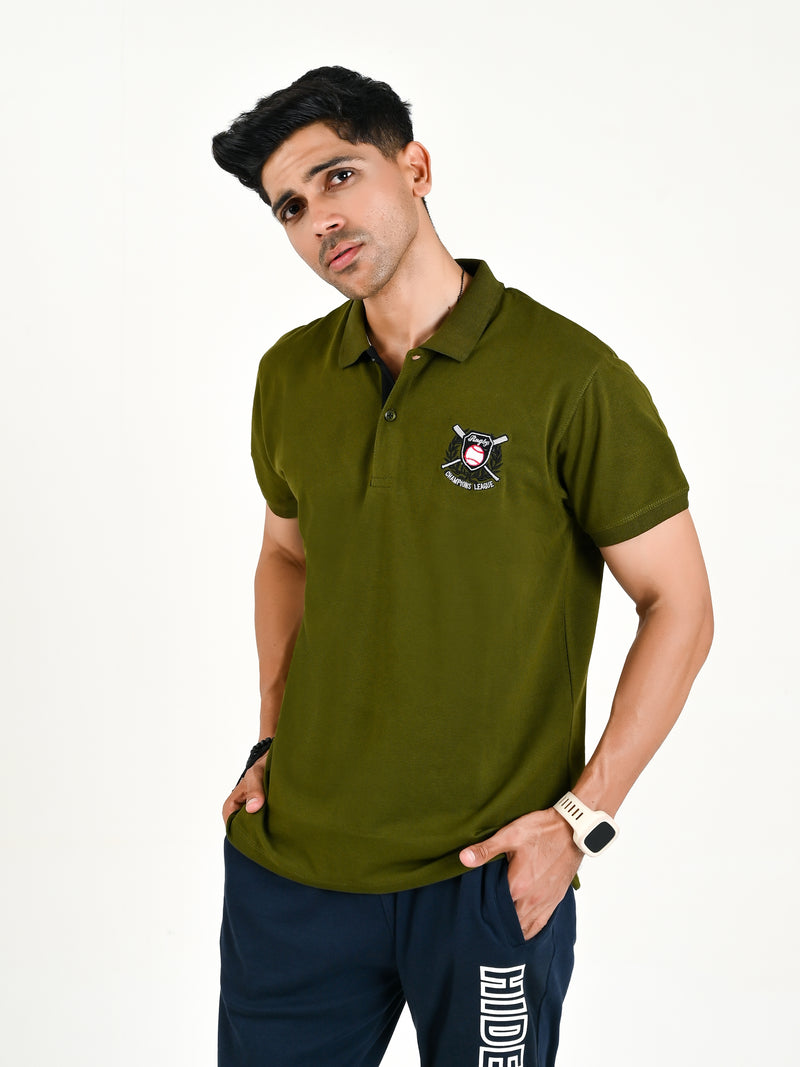 Rugby League Polo / Olive Green