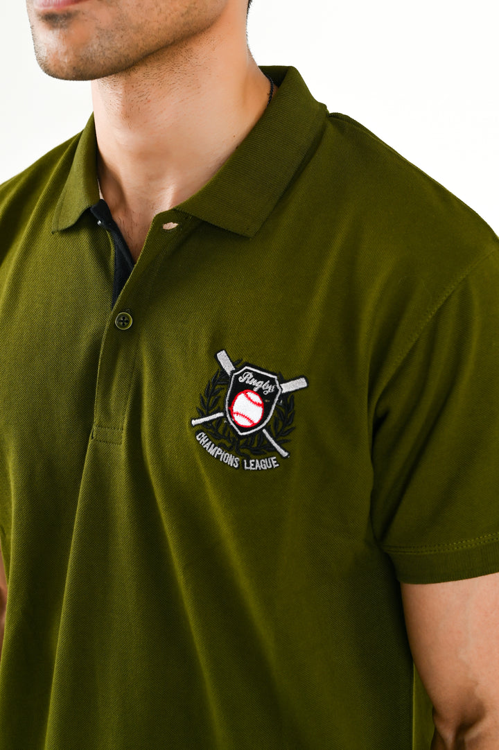 Rugby League Polo / Olive Green