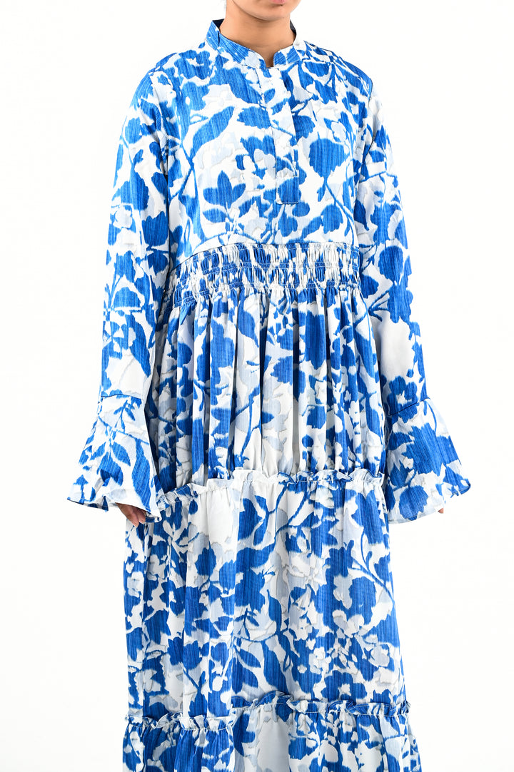 WRINKLED PRINTED DRESS