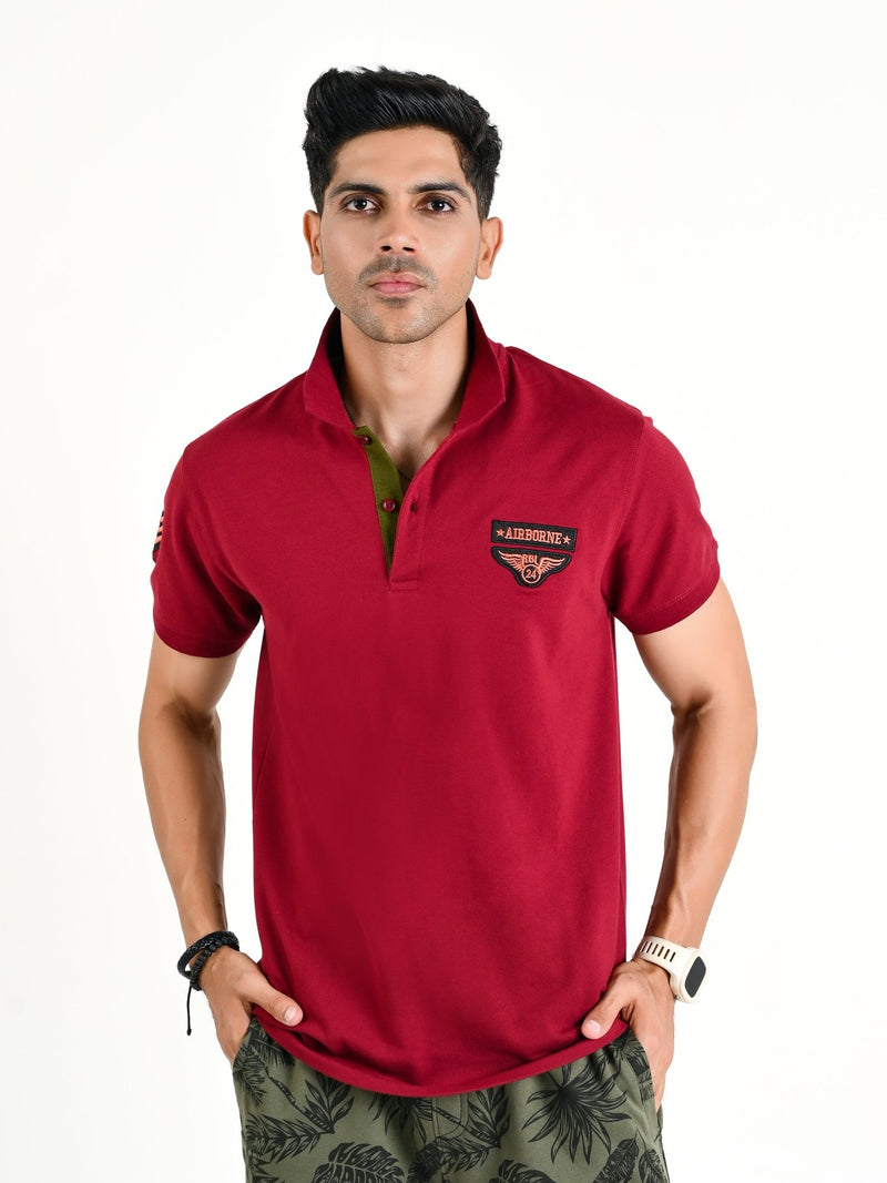 Airborne Polo / Maroon